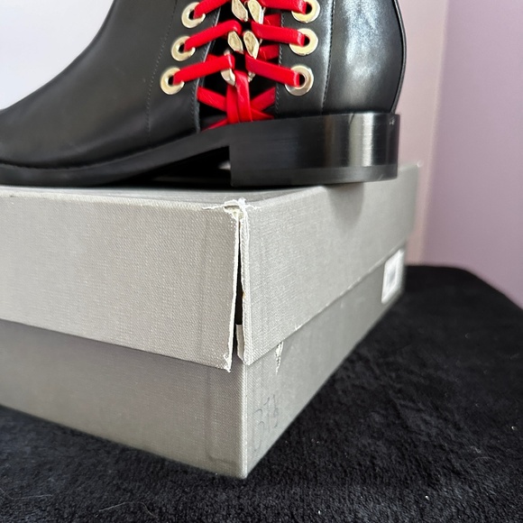Alexander McQueen Braided Chain Leather Ankle Boots - Picture 13 of 14